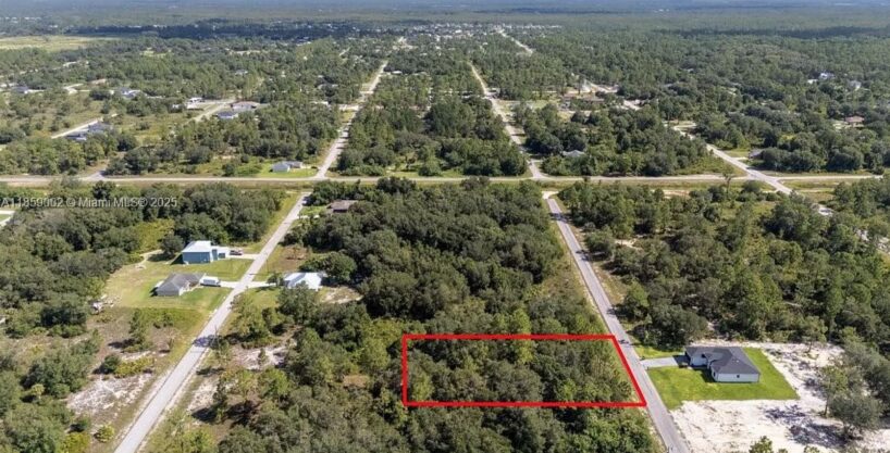 "Map showing location of 1511 Calvin Ave Lehigh Acres Florida vacant lot for sale"