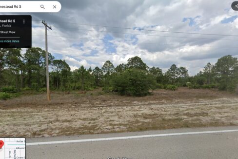 "Map showing location of 827 Homestead Road South Lehigh Acres Florida vacant lot for sale"
